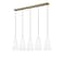 Z-Lite Farrell 5 Light Linear Chandelier, 7.25in. W x 13.75in. H, Modern Gold 3043P7-5L-MGLD - alternate 5